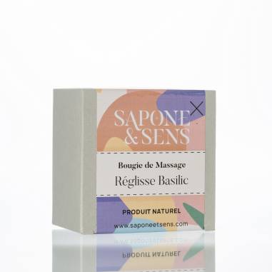 Bougie de massage Réglisse Basilic